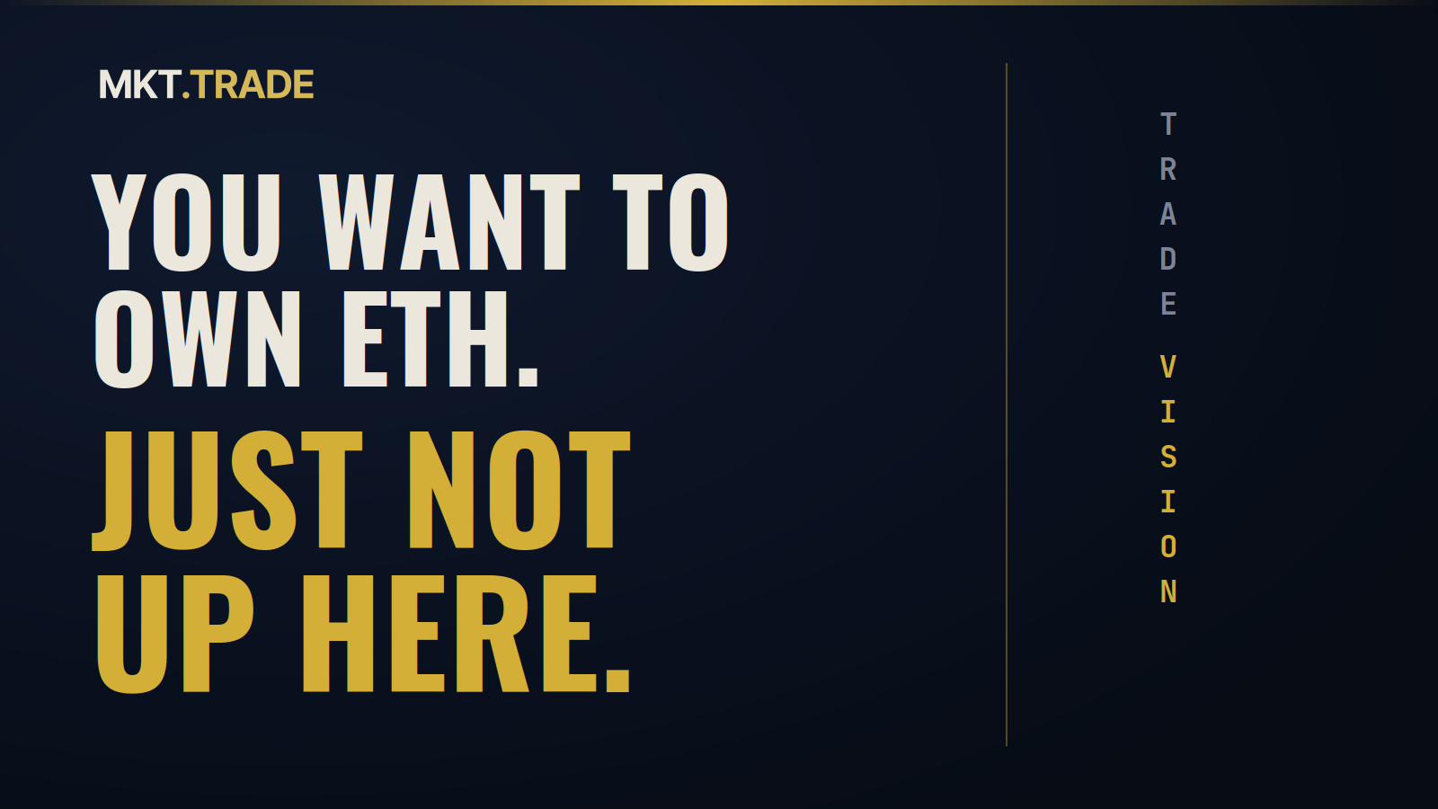 You Want to Own ETH. Just Not Up Here. — SELL UP FADE targeting Monthly and Quarterly DIR confluence