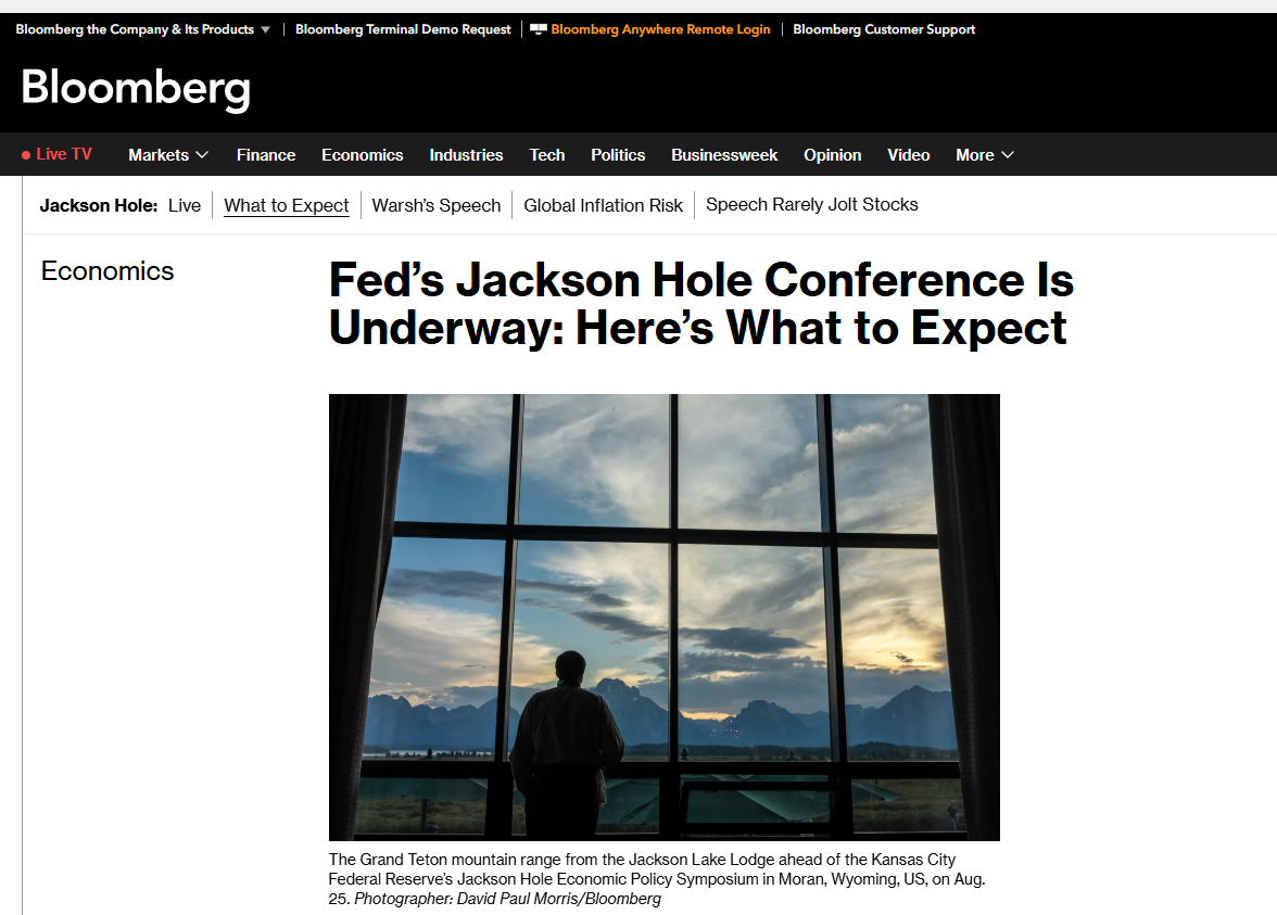 Bloomberg — Fed's Jackson Hole Conference Is Underway